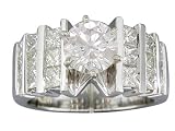 EGL Certified 2.73 cts Diamond Engagement Ring 14Kt White Gold
