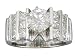 EGL Certified 2.73 cts Diamond Engagement Ring 14Kt White Gold