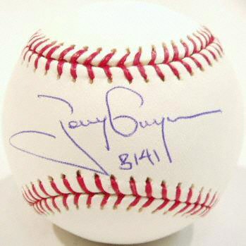 Tony Gwynn Autographed Autographed Baseball with 3141 Inscription