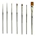ZEM BRUSH Golden Taklon Synthetic Multi Media All Purpose 7 Piece Combo Artist Brush Set