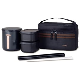 THERMOS 保温弁当箱 0.8合 メタリックブラック DBP-360 MBK