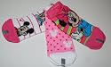 Disney Minnie Mouse Girl's Socks 3 Pair-3 Designs Size: 6-8.5
