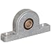 Spyraflo PB1-250-B SAE-840 Oil Impregnated Bronze Bearing Pillow Block, 2 Bolt Holes, 0.25" Bore Diameter, Aluminum, Inch