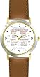 Habit 3 - Time Management Matrix or Quadrants (English Text) - DELUXE TWO-TONE WATCH from THE 7 HABITS - WATCH COLLECTION BY WATCHBUDDY&reg; - Arabic Numbers - Brown Leather Strap-Size-Large ( Men's Size or Jumbo Women's Size )