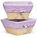 Baby : Badger Basket Natural Basket Set with Lilac Gingham Liner