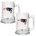 New England Patriots Set of 2 Beer Glass Tankard Mugs