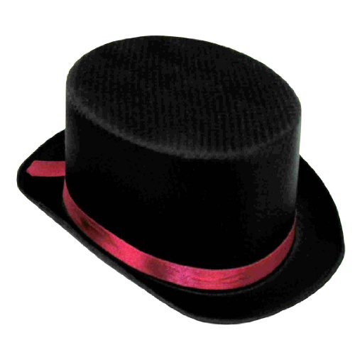 Black Satin Top Hat - Adult Std.