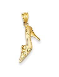 14k Tulip High Heel Shoe Pendant