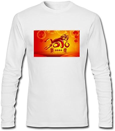 2016 Monkey Year Men Long Sleeve T Shirt White L