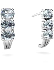 Genuine Aquamarine 14kt White Gold Earrings