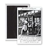 The Book Printer, from the trade book 'Iets.. - 3x2 inch Fridge Magnet - large magnetic button - Magnet