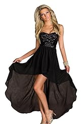 Summer Lace Asymmetric Sequined Cocktail Club Dress/Homecoming Dress/Prom Dress/Party Dress/Wedding Dress 