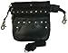 Texcyngoods Studded Purse Convertible Cross Body Biker Waist Bag Lambskin Black