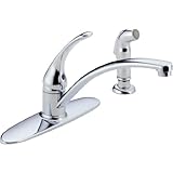 Delta Foundations B4410LF Single Handle Kitchen Faucet With Spray, Chrome