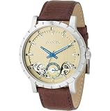 Fossil Men's Twist Champagne Dial Leather Band Watch Model ME1037