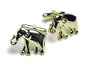 GOLD-Colored Men's Cuff Links. Elephant shaped Cufflinks.