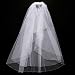 Womens Beaded Edge Bridal Veil Headpiece Accessory