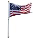 Aluminum Telescoping Flagpole Kit with USA Flag, 20ft