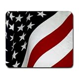 American Flag Waving Large Mousepad