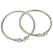 Silver Jewelry Anklets Bracelets Pair Dia. 3.1 Inches