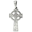 Sterling Silver Hand engraved Solid Celtic Cross