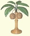 Palm Tree Table Night Light Lamp Rattan