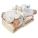 Cloud b Baby Sleep Sheep with Rattle and 3 Spill Cloths - Natural