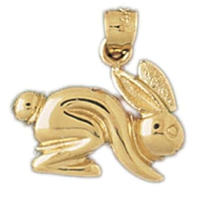 Cheap Girls Jewelry Dazzlers Solid 14k Gold Rabbit Charm Pendant Available in three colors from jewelsberry (weights: 1.6 grams only) For Sale