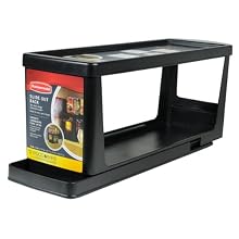Rubbermaid 1780726 Pantry Organization Slide Out 2-Tier Can Rack