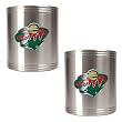 Minnesota Wild NHL 2pc Stainless Steel Can Holder Set- Primary Logo by Great American Products