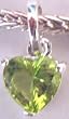 Silver Plated Charm Dangle Fits Pandora Heart Shape with Lime Green Stone
