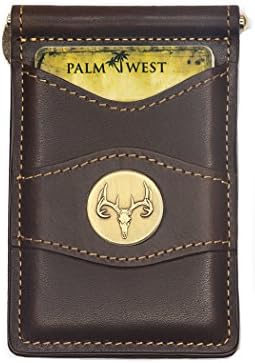 Palm West 225LMWTH-A Men's Premium Leather Money Clip Wallet RFID Blocking Technology