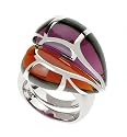 Cobra Toi & Moi - JR005AGAMVI - Bague Femme Argent 925/ 1000 et R&eacute;sine Ambre Violette
