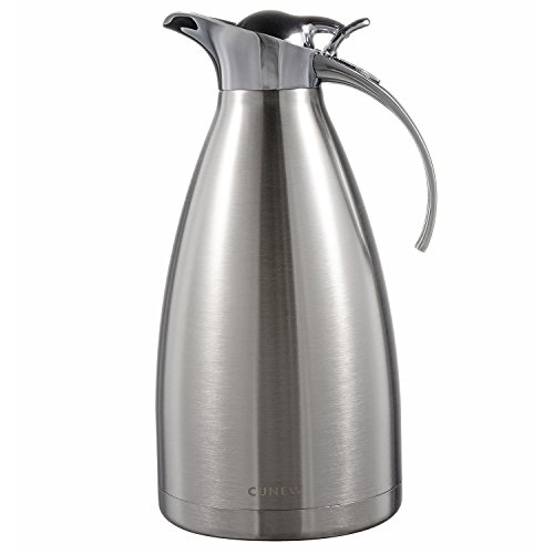 CUNEW (NB550010) Stainless Steel Double Wall Vacuum Jug Flask / Insulated Pot / Thermal Vacuum Carafe / Thermos Carafe 15-Cup 2-Liter CUNEW (NB550010) Stainless Steel Double Wall Vacuum Jug Flask / Insulated Pot / Thermal Vacuum Carafe / Thermos Carafe 15-Cup 2-Liter