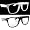 Black and White Frames Clear Lenses