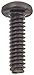 Small Parts Steel Pan Head Machine Screw, Black Oxide Finish, Meets ASME B18.6.3, #2 Phillips Drive, #6-32 Thread Size, 1/2