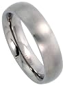 Titanium 5 mm (3/16") Satin finish Comfort Fit Dome Band / Thumb Ring