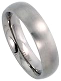 Titanium 5 mm (3/16) Satin finish Comfort Fit Dome Band / Thumb Ring