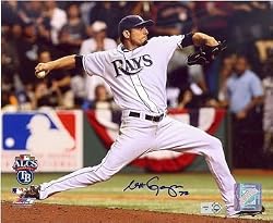 Matt Garza vs Red Sox Autographed / Signed ALCS 8x10 Photo