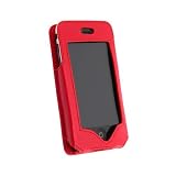 Leather Case w/ Kick Stand for Apple iPhone, Red