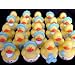 Two Dozen (24) Blue BOY Mini Rubber Ducky Duck Baby Shower Birthday Party Favors