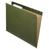 (Price/BX)Hanging File Folders, Recycled, 1/3 Cut, Letter, 25/BX, Green