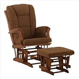 Stork Craft Tuscany Glider and Ottoman, Cognac/Chocolate