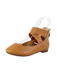 Shoes: Bella Marie Stacy-39K Ballet Flats, Camel Pu, 3 Little Kid
