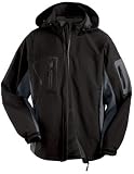 Upscale Men's Microfleece Waterproof Soft Shell Urban Jacket - Black/Graphite Color