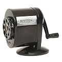Stanley Bostitch All Metal Antimicrobial 8-hole Manual Pencil Sharpener With Dual Cutters, Black (MPS1-BLK)