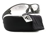 adidas evil eye halfrim L a402-6053 Rectangle Sunglasses,Matte Silver & Black Frame/Grey Silver Gradient Lens,One Size