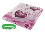 Pink Butterfly Heart Design Hard Snap-on Case for Apple iPad 3G Wi-Fi (1st Generation Only)