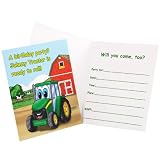 Johnny Tractor Invitations (8) Party Supplies