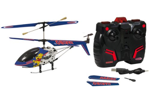 Imagen 2 de Jamara 30340 Haribo® - Mini-helicóptero radio control con luz (control remoto con 3 canales, cargador integrado) [importado de Alemania]